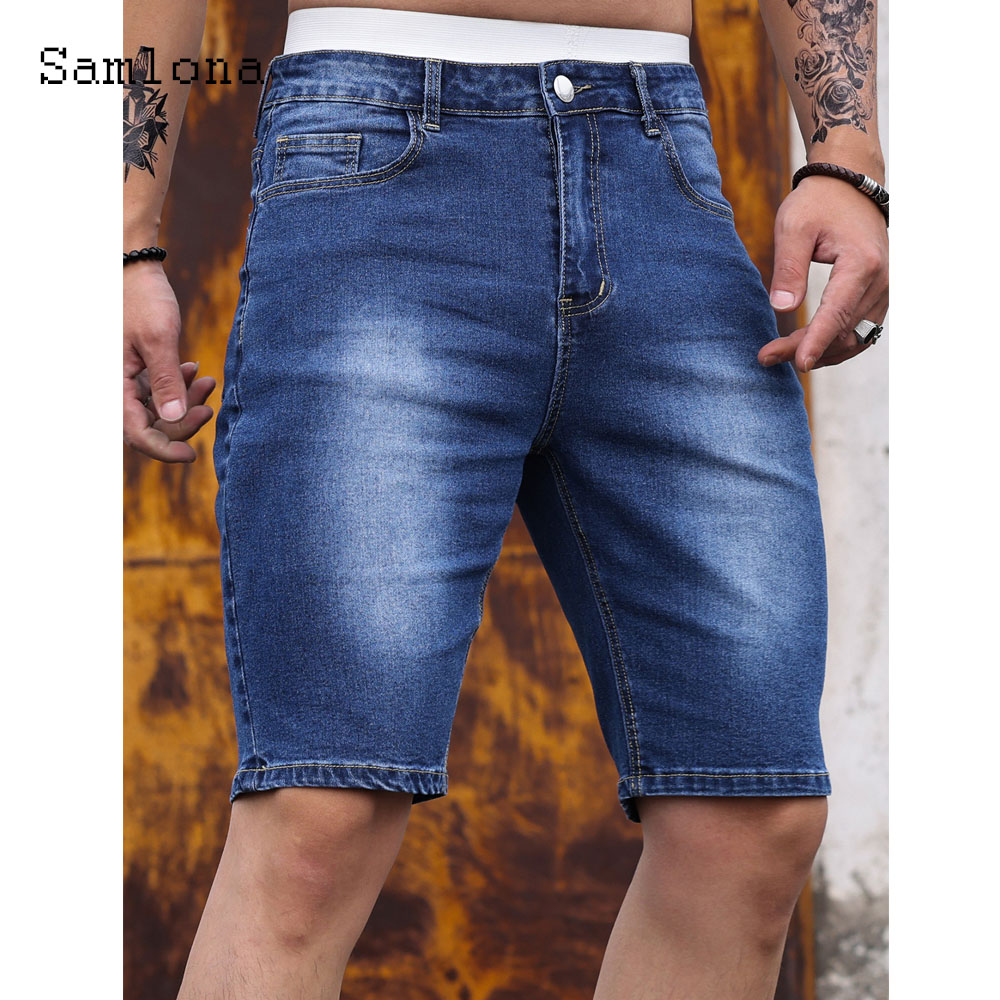 Men'S Fashion Jeans - شورت جينز مرقع للرجال ، جينز