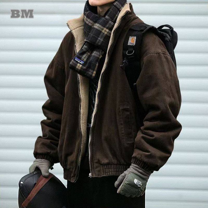 Sherpa Jacket Fleece - اليابانية خمر القطبية جاكيت من الصوف