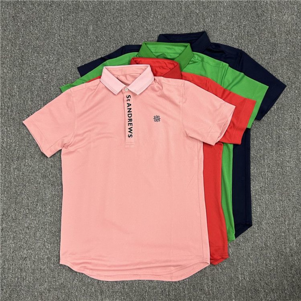 Men'S Fashion Golf Clothing - قميص بولو جديد من ST ANDREWS
