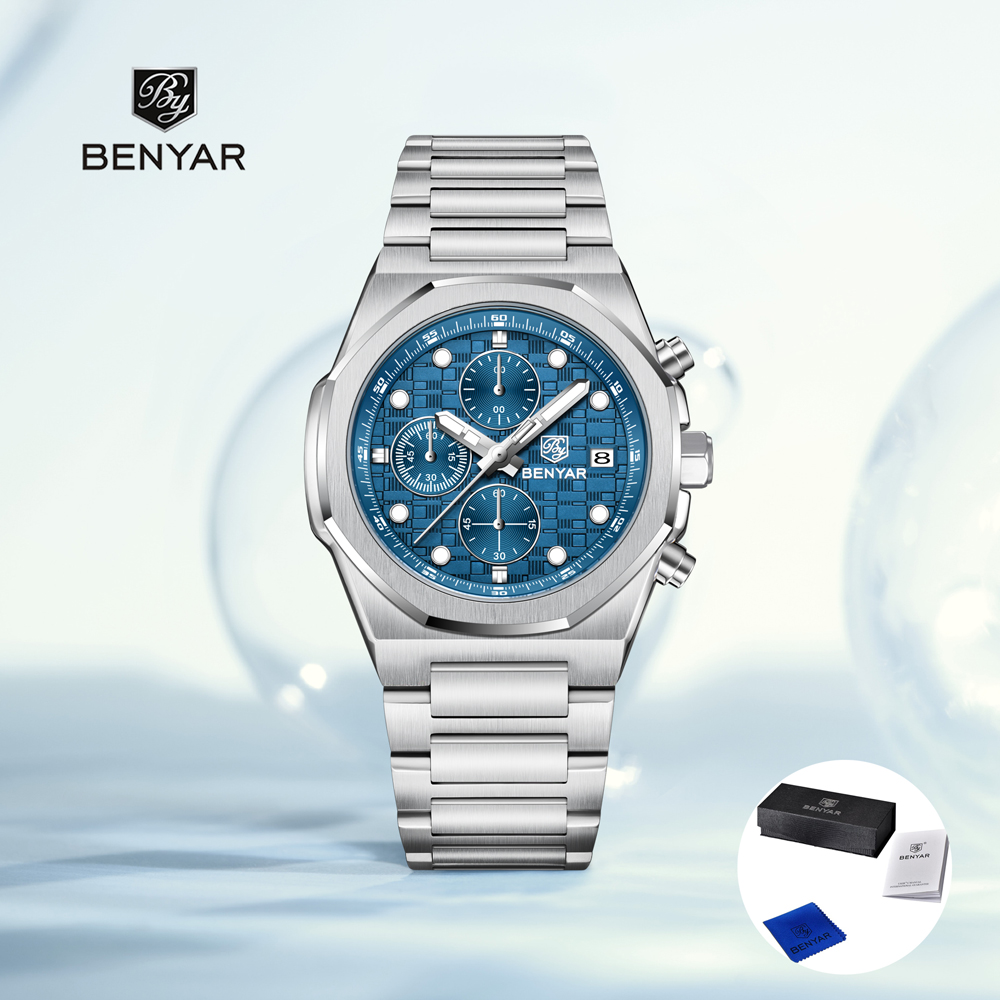 Men'S Fashion Box - 2025 جديد BENYAR ساعات رجالية فاخرة
