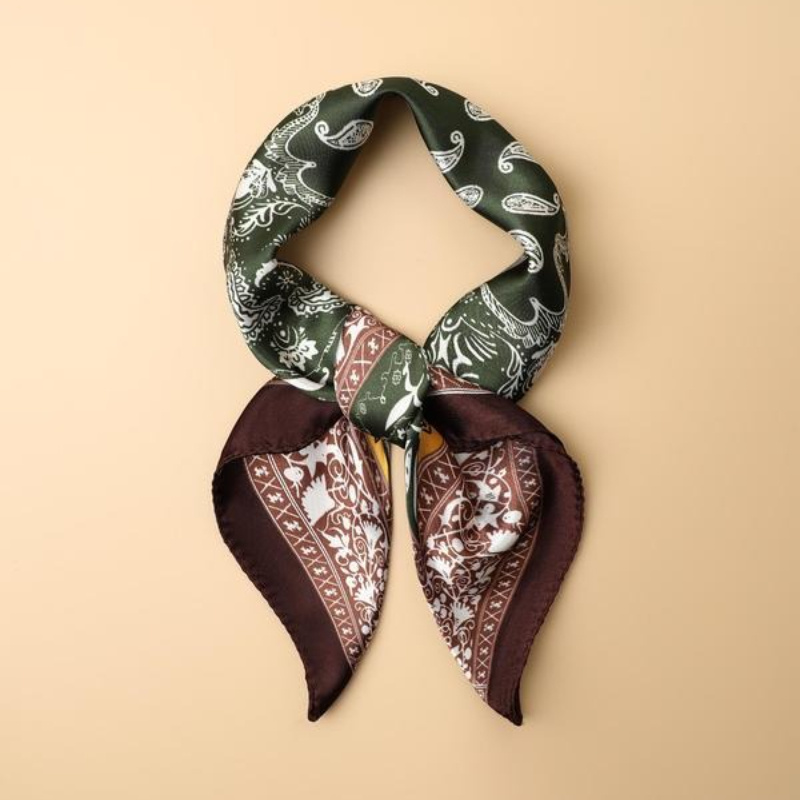 Men'S Fashion Head Scarf - غلاف مربع مطبوع بيزلي، غلاف رأس