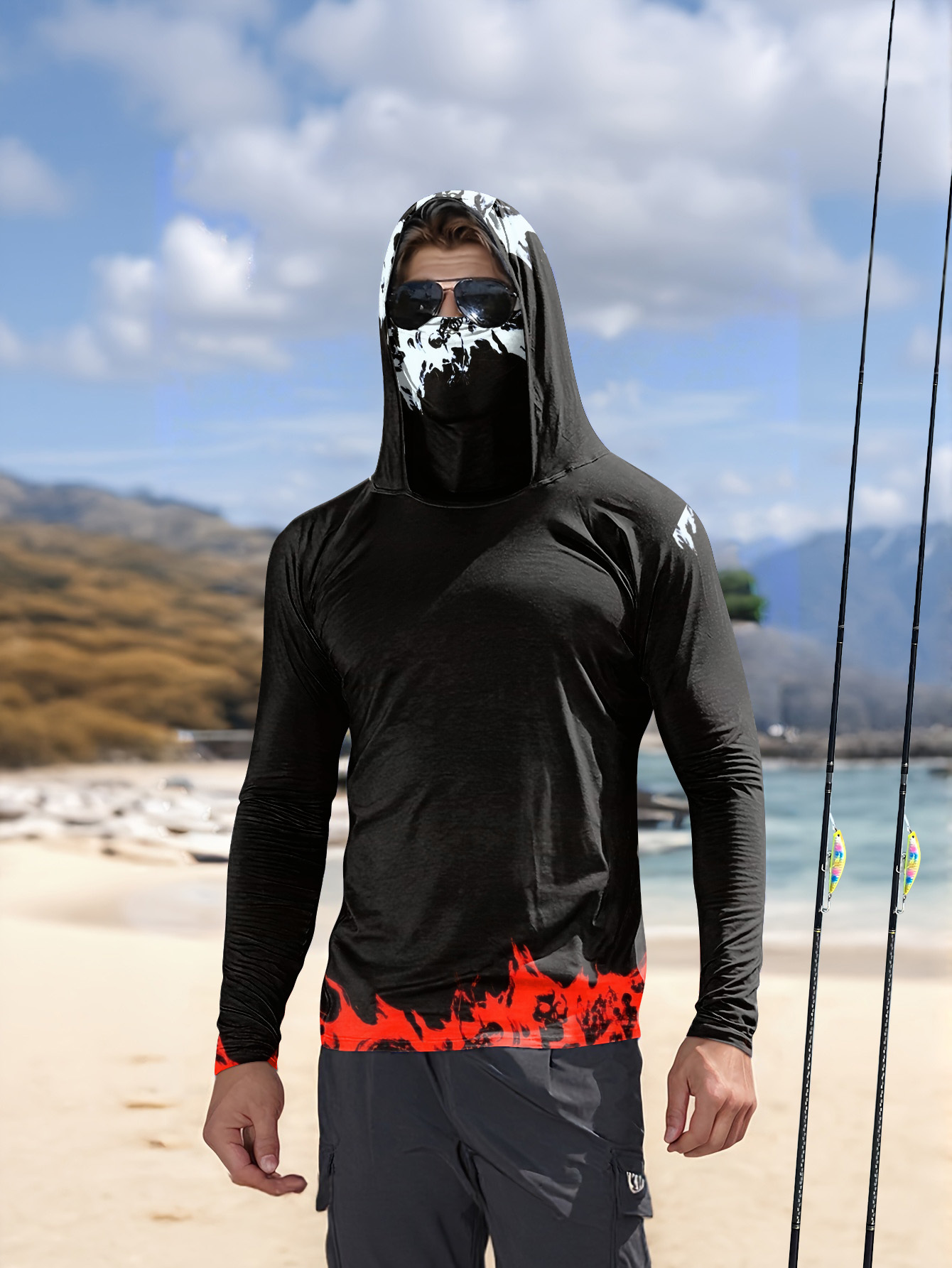 Mens Fashion Summer - قميص صيد للرجال بأكمام طويلة، ملابس