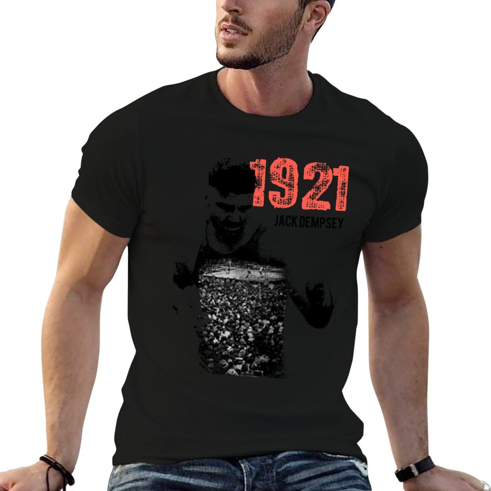 Mens Fashion In The 1920S - جاك ديمبسي. الملاكمة الكلاسيكية. تي شيرت
