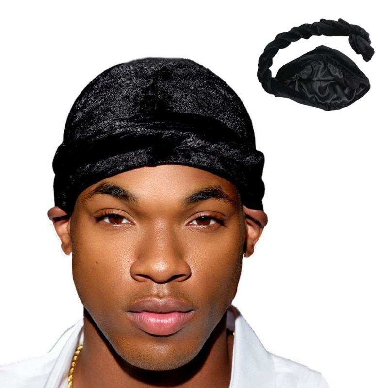 Men'S Fashion Head Scarf - بلون الرجال المخملية وشاح الرأس العرقية