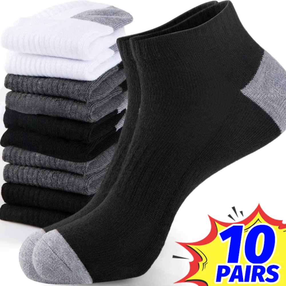 Socks Ankle Men - 1-10Pairs تنفس الرجال الصيف الجوارب خفيفة
