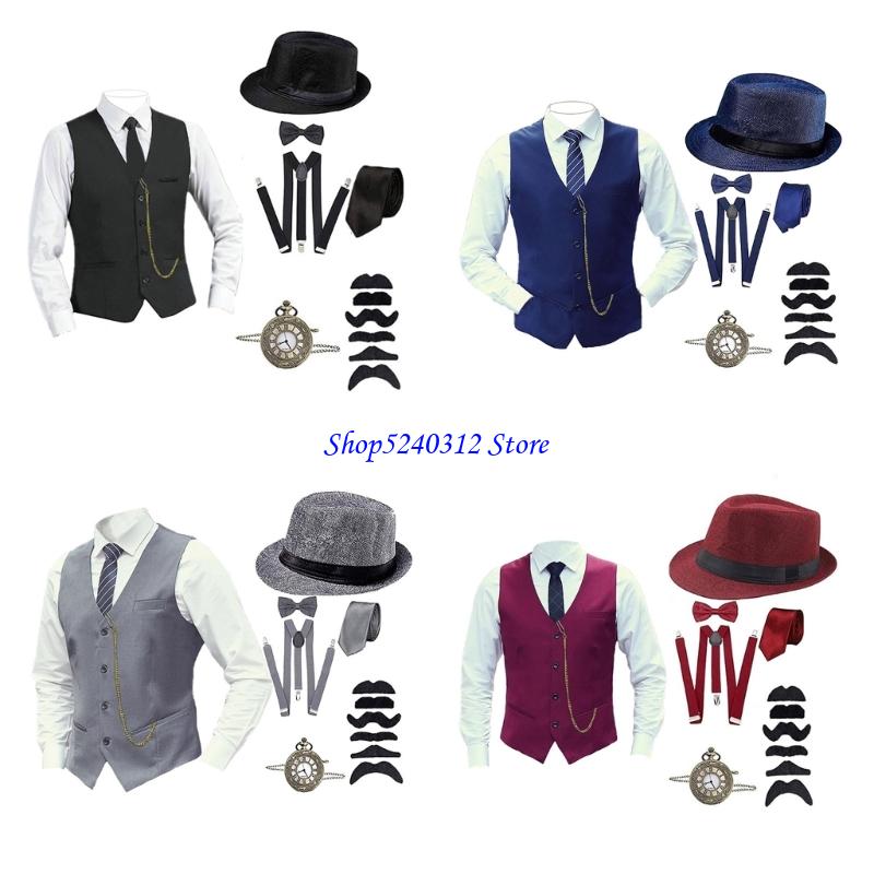 Mens Fashion In The 1920S - 634C أزياء 1920S غاتسبي حزب زي