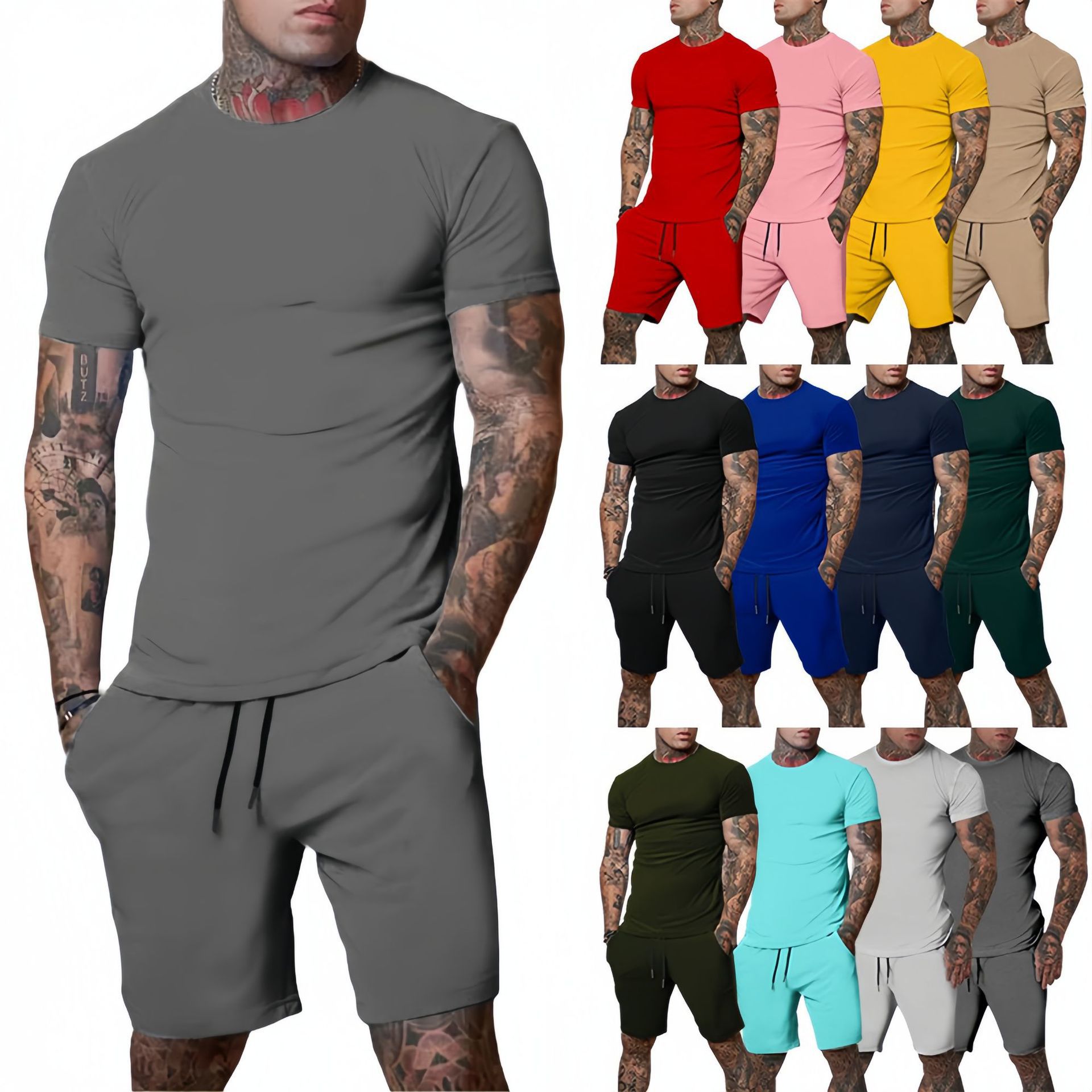 Quality Men'S Fashion - بدلة رياضية صيفية أنيقة وعصرية للرجال،