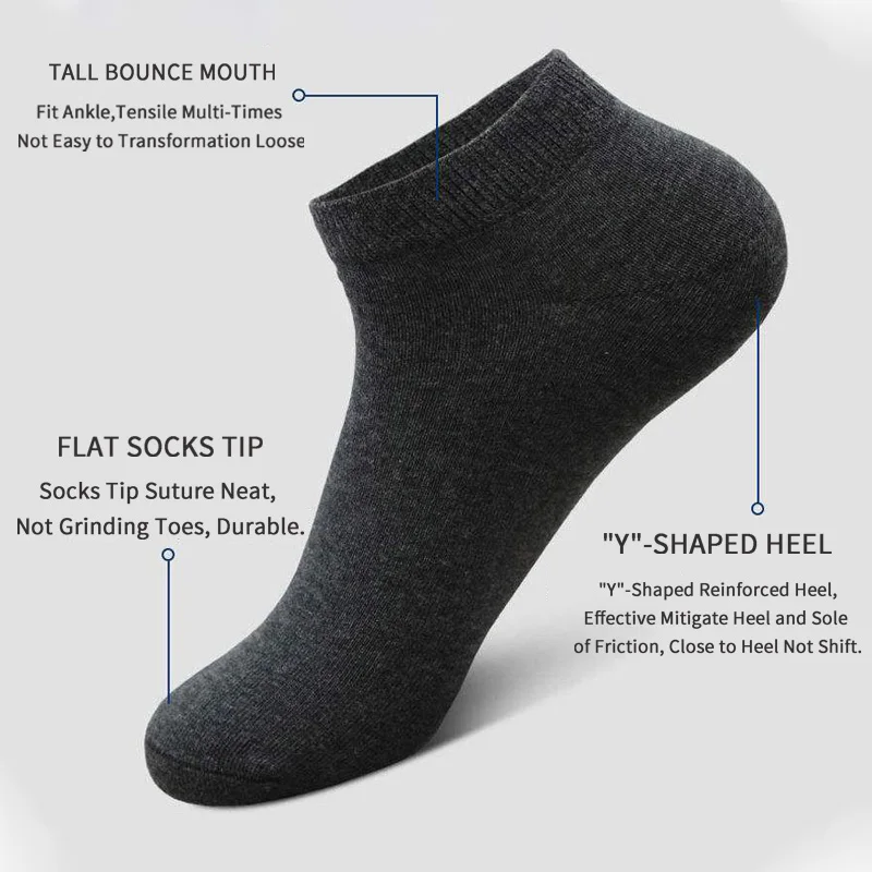 5 أزواج للجنسين عادية عادي الل - مراجعة Socks Ankle Men وسعره