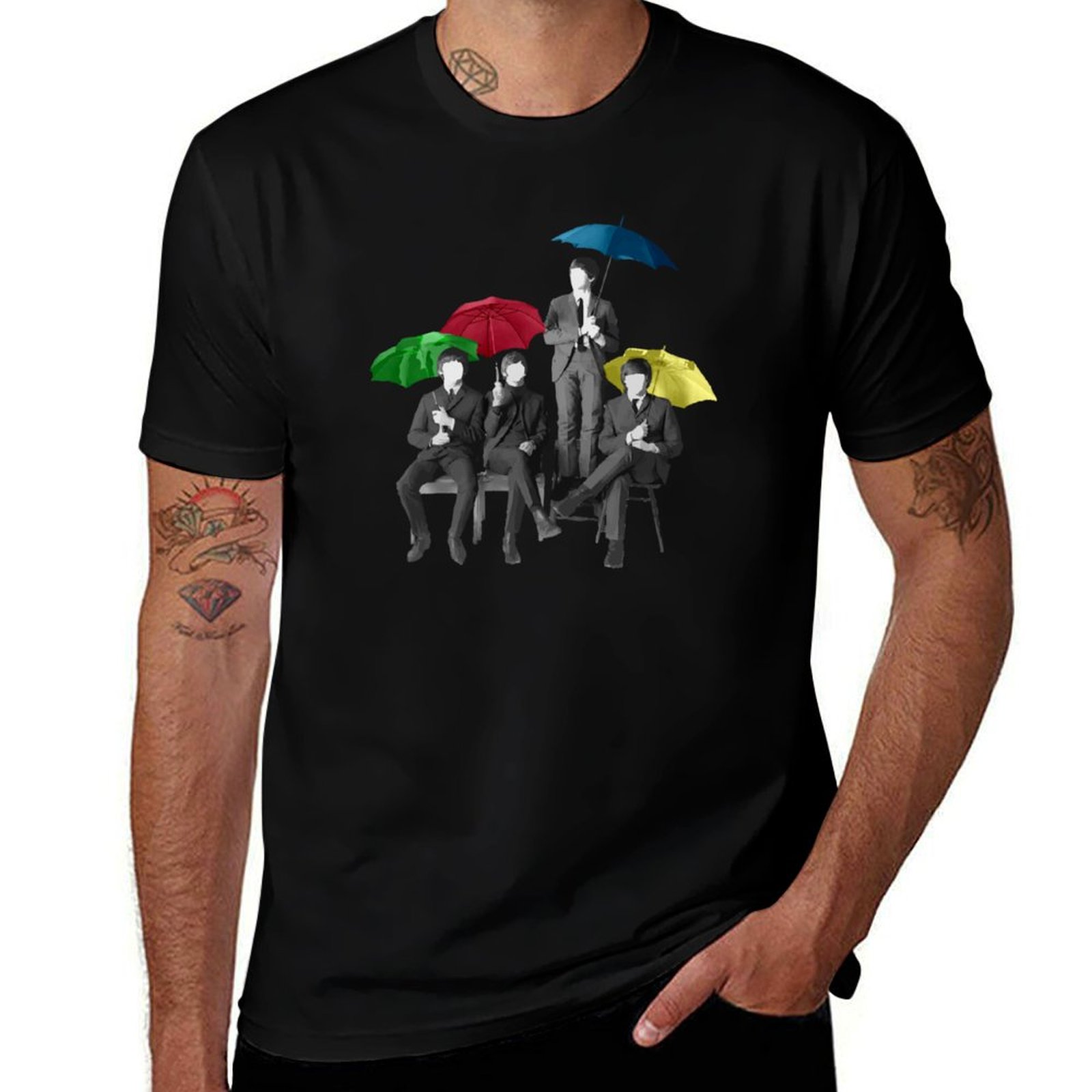 تي شيرت Umbrella Fab Four تي ش - مراجعة Men'S Fashion Umbrella وسعره