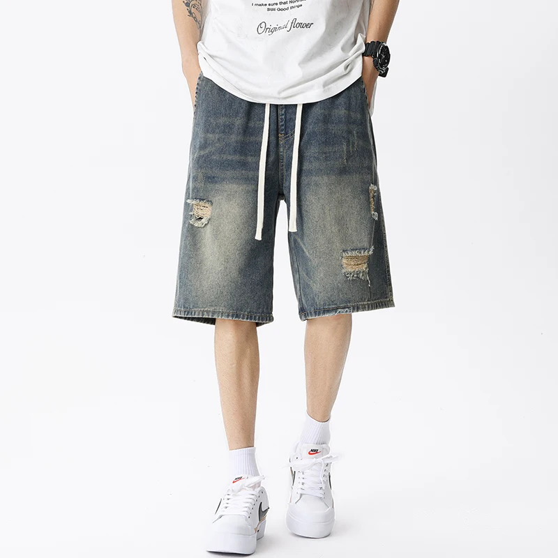 جينز رجالي قصير ممزق من الدنيم - مراجعة Men'S Fashion Jeans وسعره
