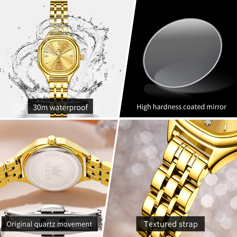 OLEVS 5888 ساعات السيدات الذهب - مراجعة Men'S Fashion Box وسعره