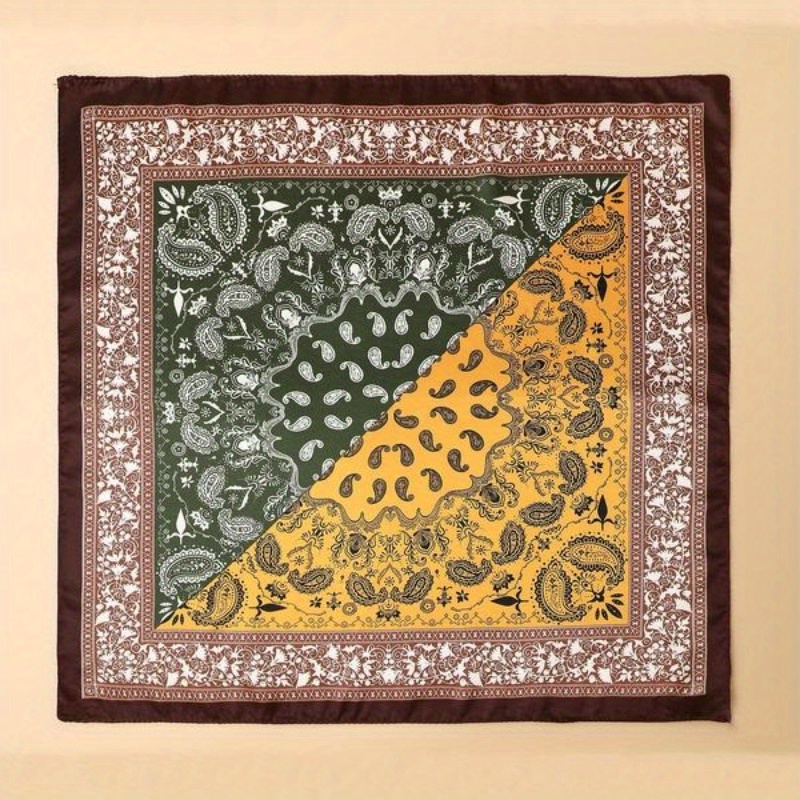 غلاف مربع مطبوع بيزلي، غلاف رأ - مراجعة Men'S Fashion Head Scarf وسعره