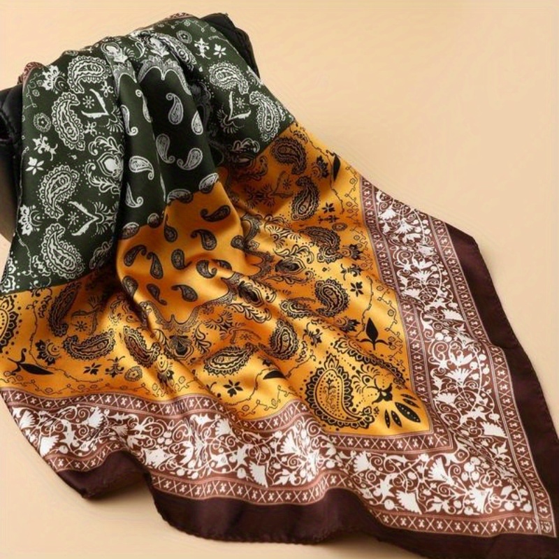 غلاف مربع مطبوع بيزلي، غلاف رأ - مراجعة Men'S Fashion Head Scarf وسعره
