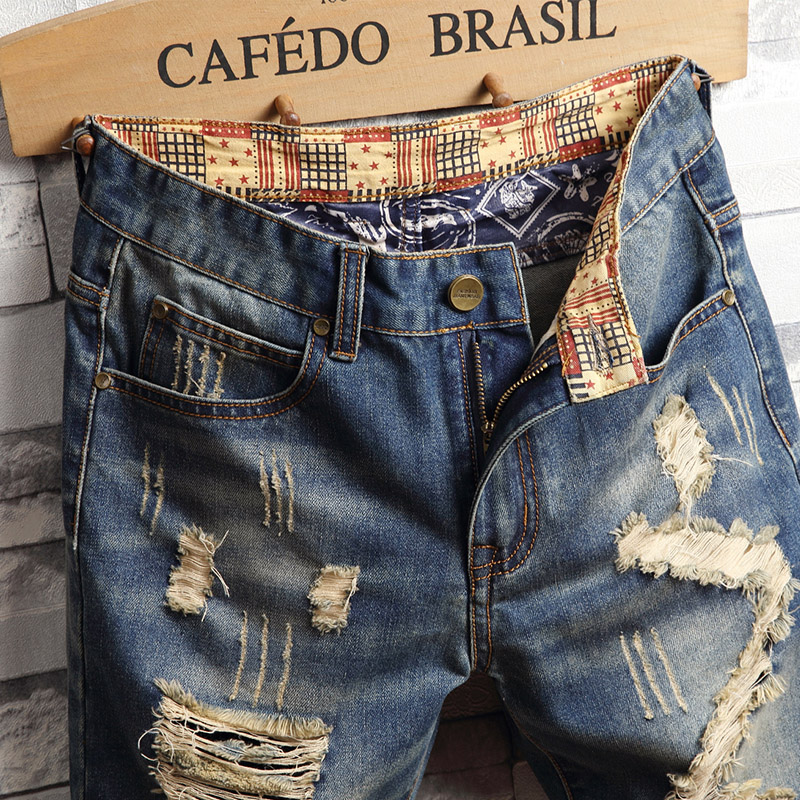 شورت جينز ممزق للرجال بأسلوب ا - مراجعة Men'S Fashion Jeans وسعره