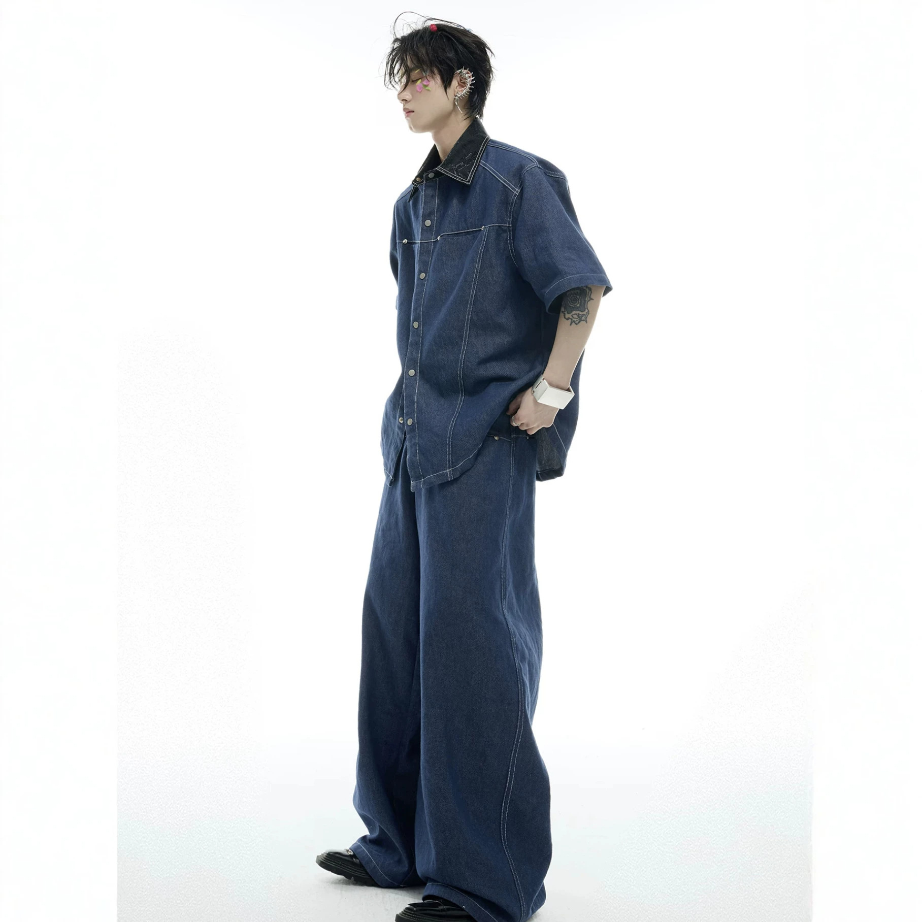 طقم صيفي رجالي من الدنيم بتصمي - مراجعة Men'S Fashion Jeans وسعره
