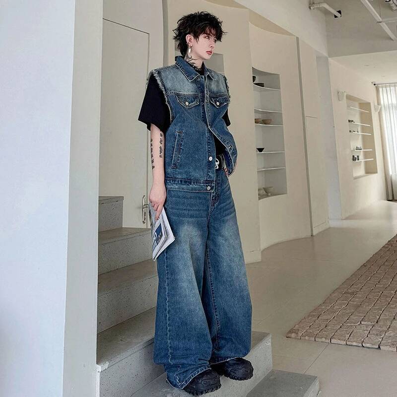 LUZHEN 2026 أطقم صيفية من قطعت - مراجعة Men'S Fashion Jeans وسعره