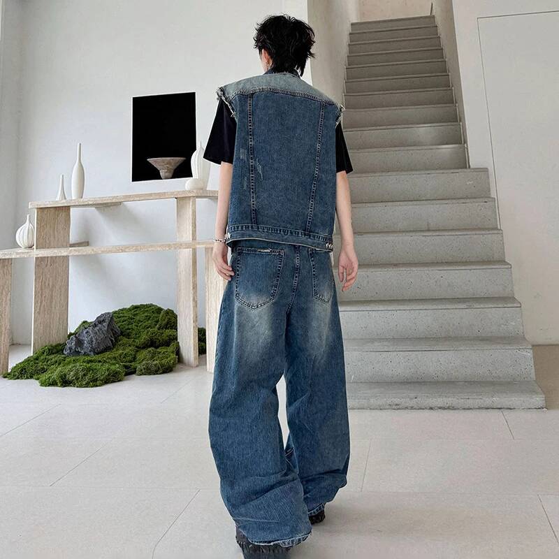 LUZHEN 2026 أطقم صيفية من قطعت - مراجعة Men'S Fashion Jeans وسعره