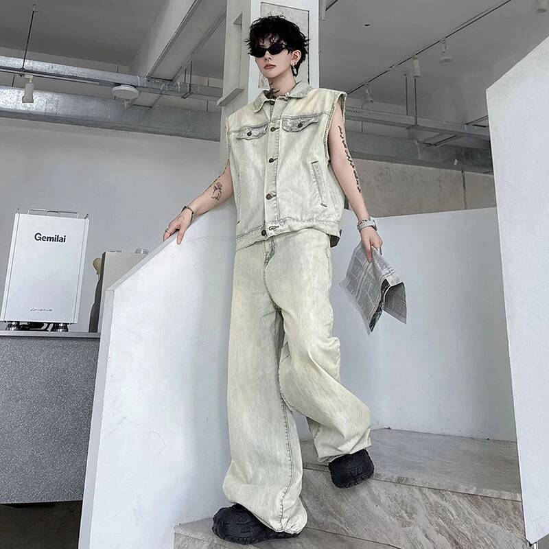 LUZHEN 2026 أطقم صيفية من قطعت - مراجعة Men'S Fashion Jeans وسعره