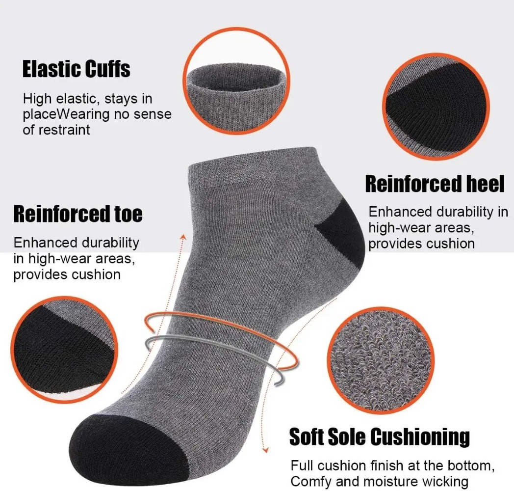 1-10Pairs تنفس الرجال الصيف ال - مراجعة Socks Ankle Men وسعره