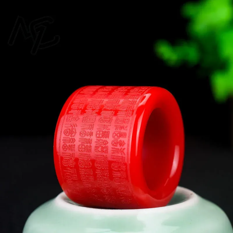 الطبيعية حجر اليشم الأحمر خاتم - مراجعة Men'S Fashion Rings وسعره