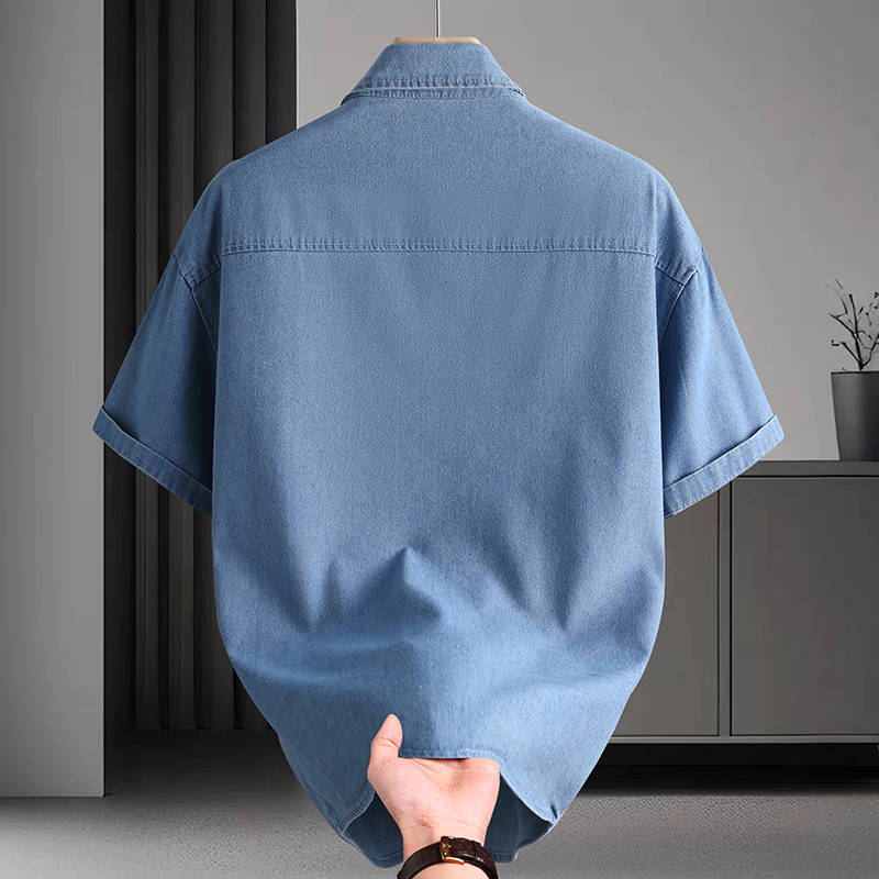 قميص دينيم رجالي صيفي عصري بلو - مراجعة Mens Fashion Denim وسعره