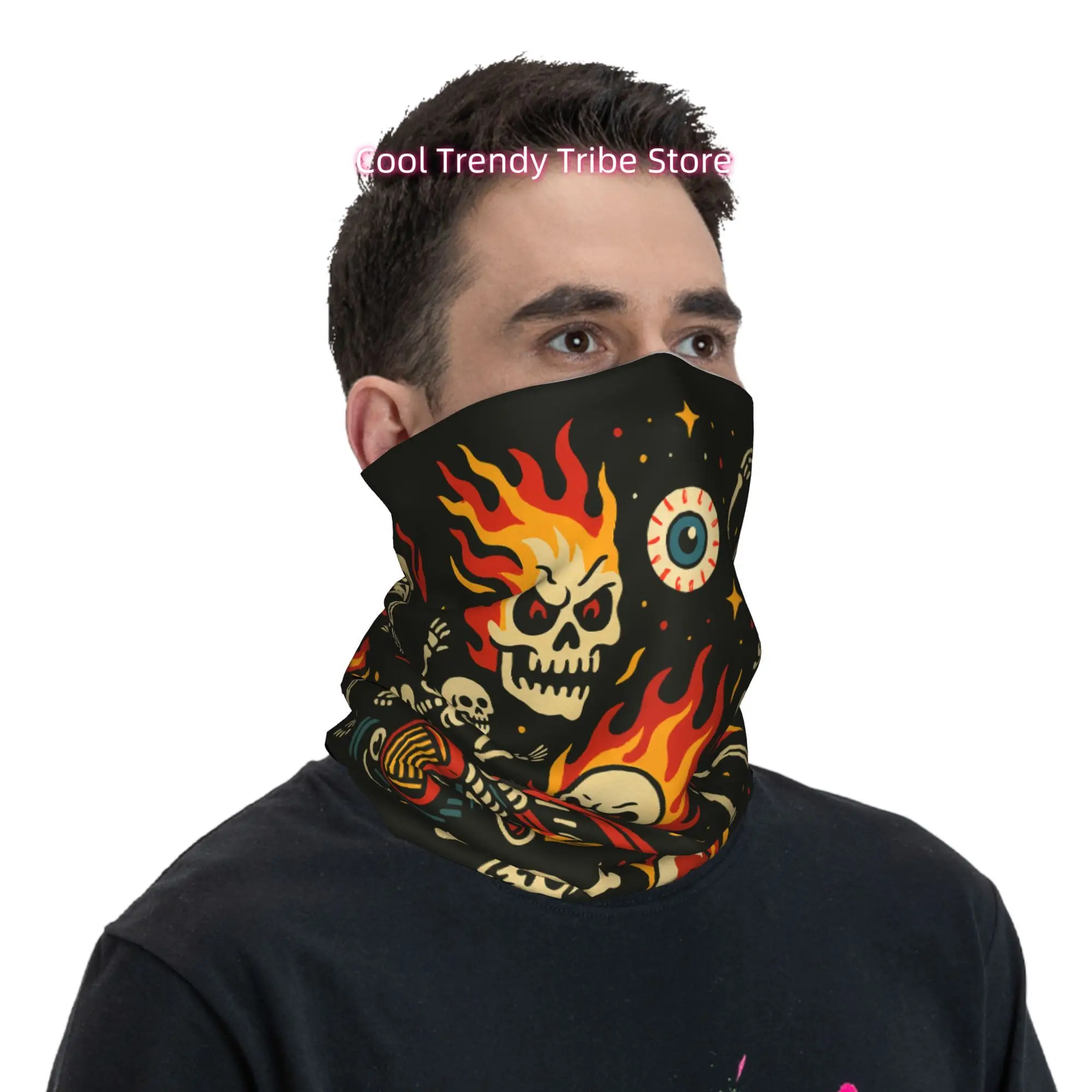 وشاح رأس رجالي بطباعة جمجمات م - مراجعة Men'S Fashion Head Scarf وسعره