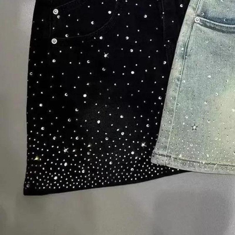تنورة جينز K 59702 مرصعة بالأح - مراجعة Mens Fashion Denim وسعره