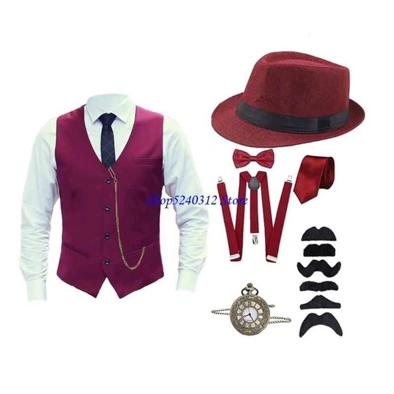634C أزياء 1920S غاتسبي حزب زي - مراجعة Mens Fashion In The 1920S وسعره