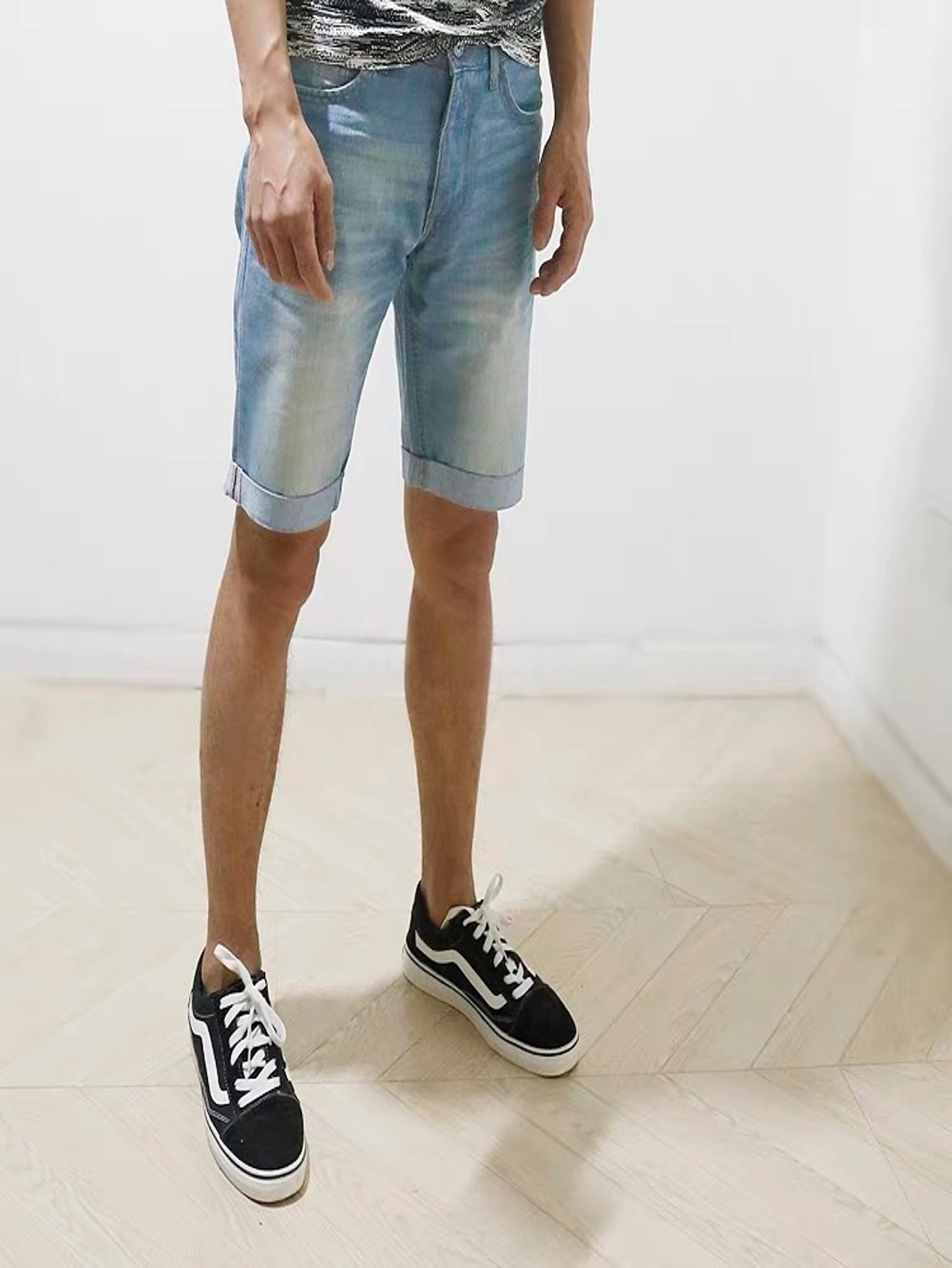 شورت جينز رجالي ضيق باللون الأ - مراجعة Men'S Fashion Jeans وسعره