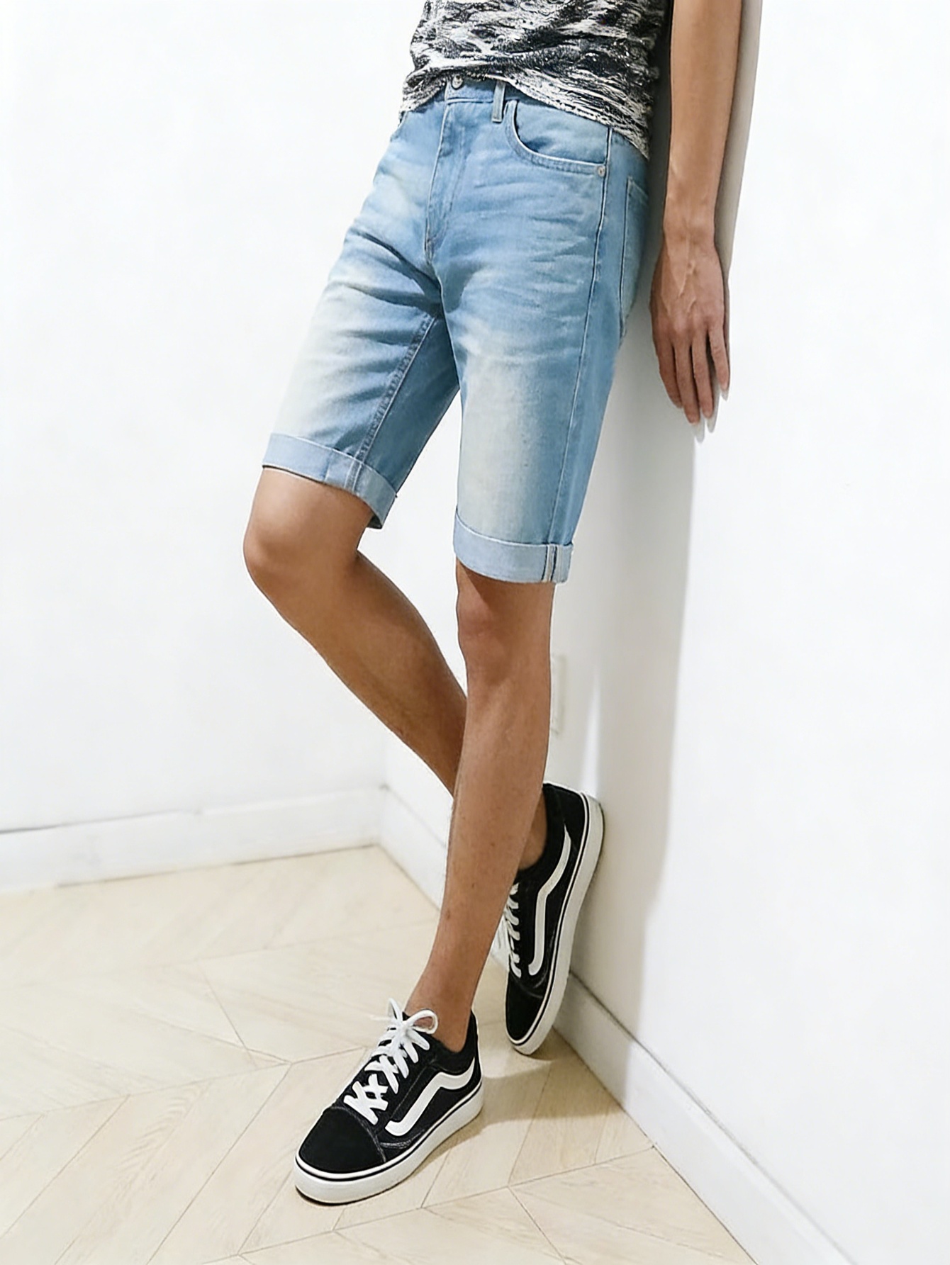 شورت جينز رجالي ضيق باللون الأ - مراجعة Men'S Fashion Jeans وسعره