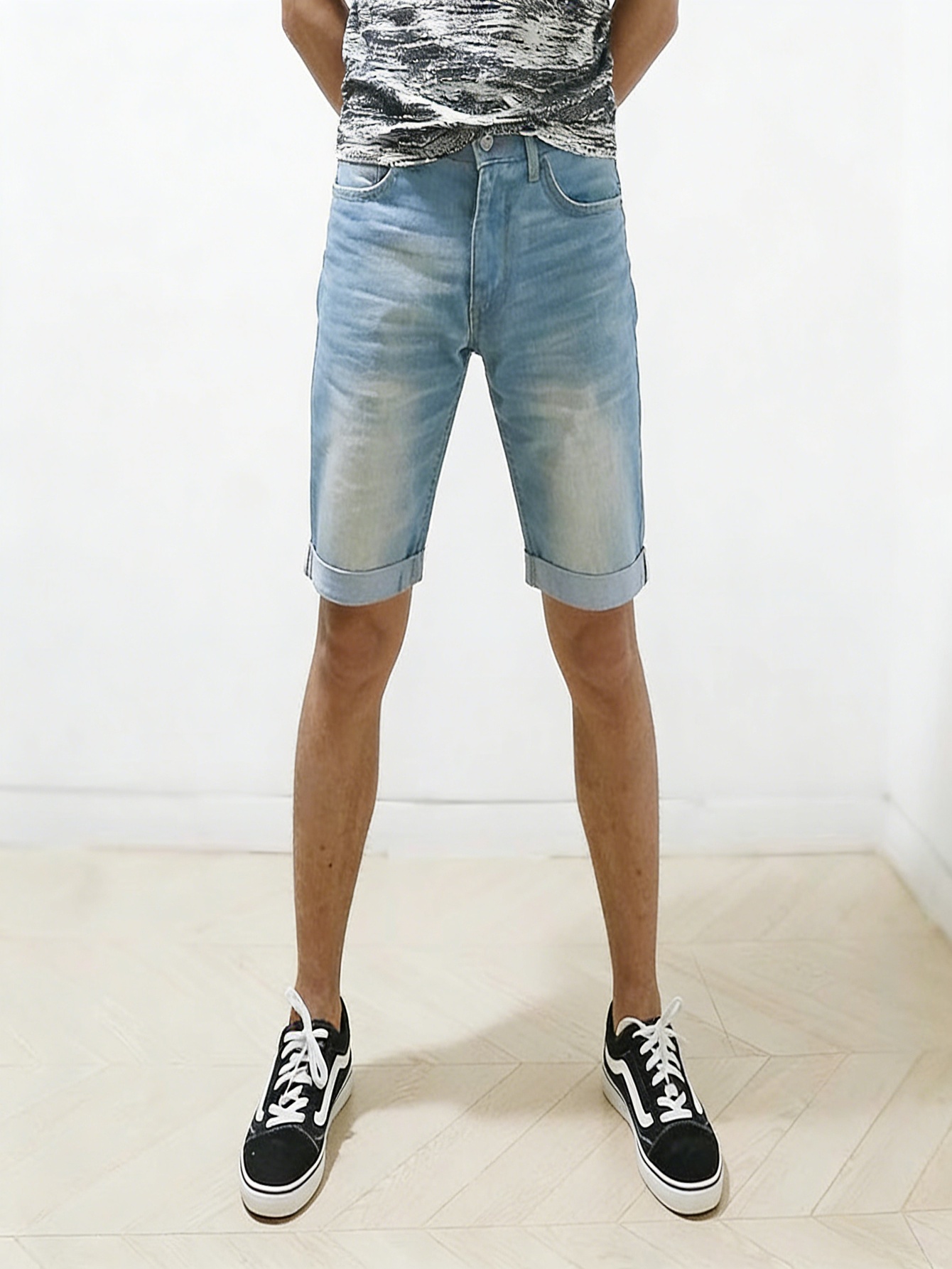 شورت جينز رجالي ضيق باللون الأ - مراجعة Men'S Fashion Jeans وسعره