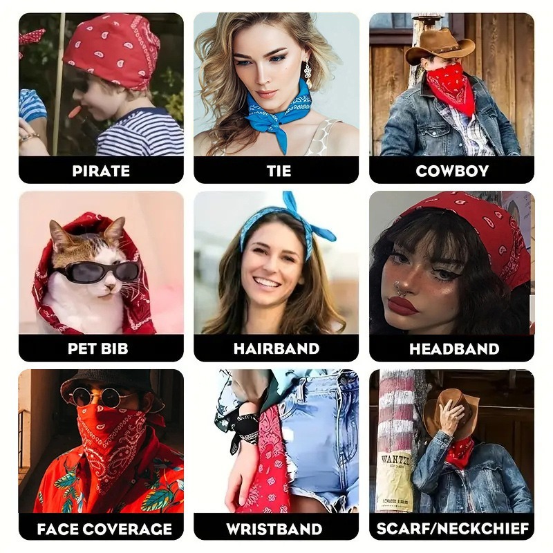 باندانا للجنسين للرجال والنساء - مراجعة Men'S Fashion Head Scarf وسعره