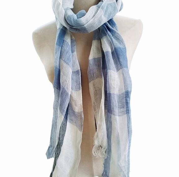 100% الكتان منقوشة التباين شرا - مراجعة Men'S Fashion Head Scarf وسعره